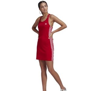 Red adidas dress